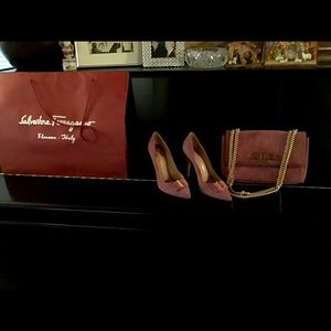 Salvatore Ferragamo purse and heel matching set